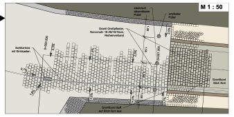 Entwurfsplanung der Pflasterung