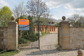 Petersberg Kommandantenhaus Eingang zum Garten des Kommandantenhauses auf dem Erfurter Petersberg