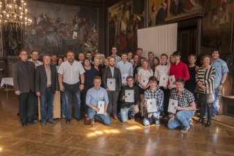 Verabschiedung von neun norwegischen Schülern im Rathausfestsaal am 10.05.2016