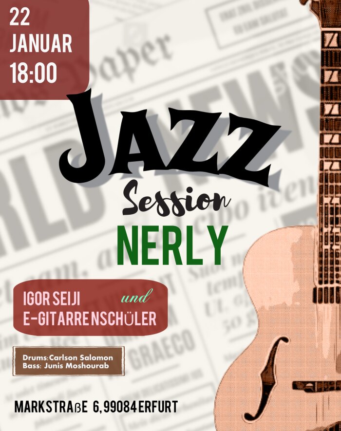 Jazz Session 2025 - Plakat Plakat mit Gitarre