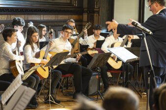 Gitarristen beim Konzert