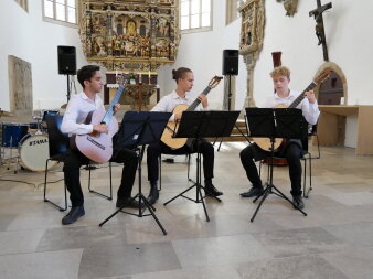 Gitarrentrio beim Konzert