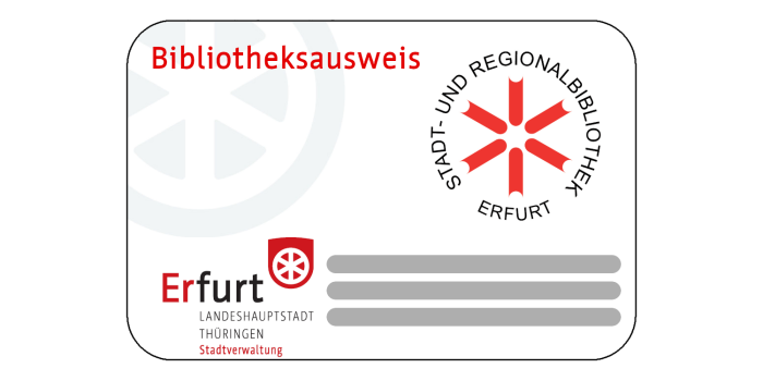 Grafische Abbildung des Bibliotheksausweises.