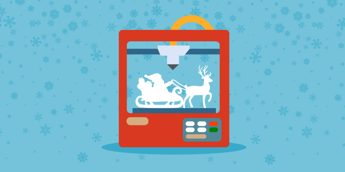 Technik-Donnerstag Weihnachtsaktion 3D-Drucker mit Weihnachtsdekoration