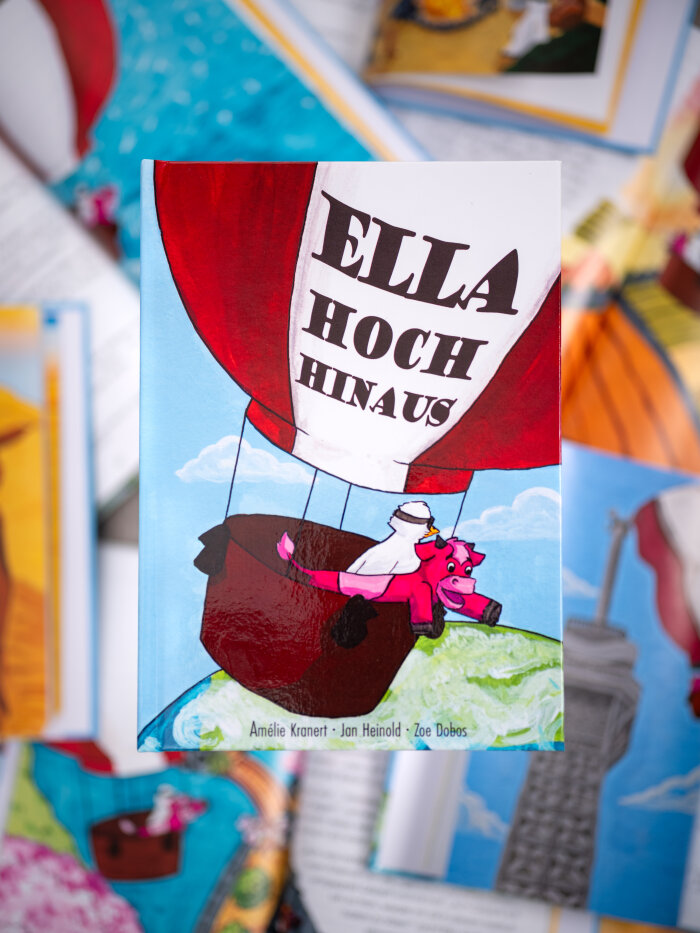 Ella hoch hinaus Buchcover eines Kinderbuchprojektes