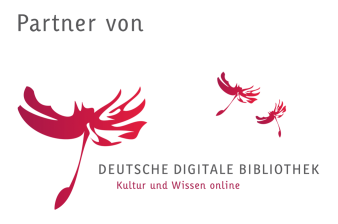 Abbildung von roten Blüten und dem Schriftzug "Partner von Deutsche Digitale Bibliothek"