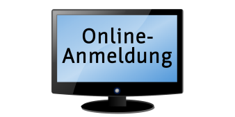 Grafik: Online-Anmeldung © Stadtverwaltung Erfurt / L. Jahn Icon für die Online-Anmeldung. Ein TFT mit dem Schriftzug "Online-Anmeldung".
