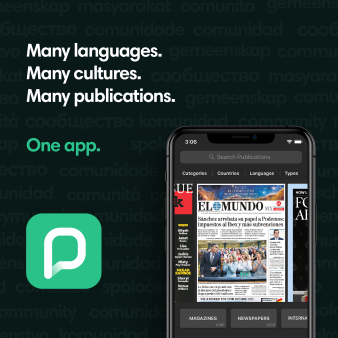 Darstellung der App PressReader in einem Smartphone