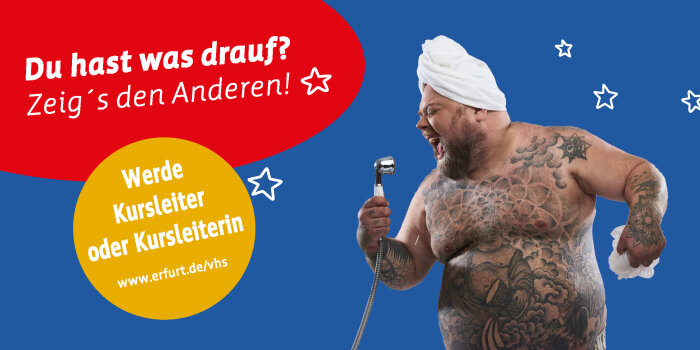 Interner Verweis: Wir suchen Sie! Werden Sie Dozent oder Kursleiterin an der VHS Erfurt!