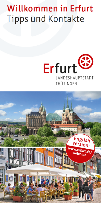 Bild: Willkommen in Erfurt - Neubürgerbroschüre © Stadtverwaltung Erfurt / ETMG Titelseite der Neubürgerbroschüre
