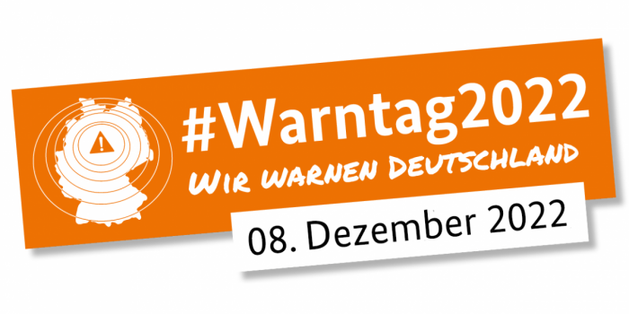 Grafik: #Warntag2022 - Wir warnen Deutschland. 8. Dezember 2022