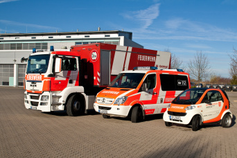 Klein Pkw, Einsatzleitwagen und Wechselladerfahrzeug