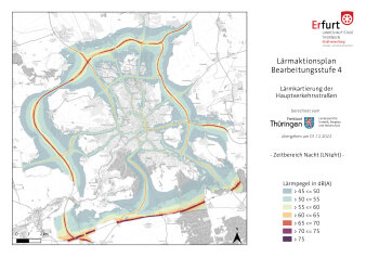 Lärmaktionsplan Bearbeitungsstufe 4, Lärmkartierung der Hauptverkehrsstraßen