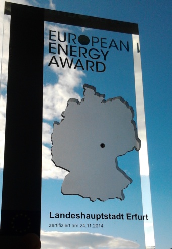 Trophäe des Erfurter European Energy Award