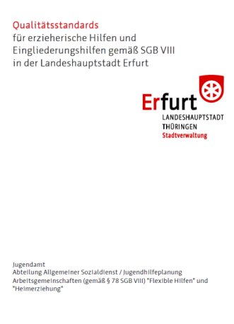 Titelbild des Berichtes zu Qualitätsstandards innerhalb der Hilfen zur Erziehung