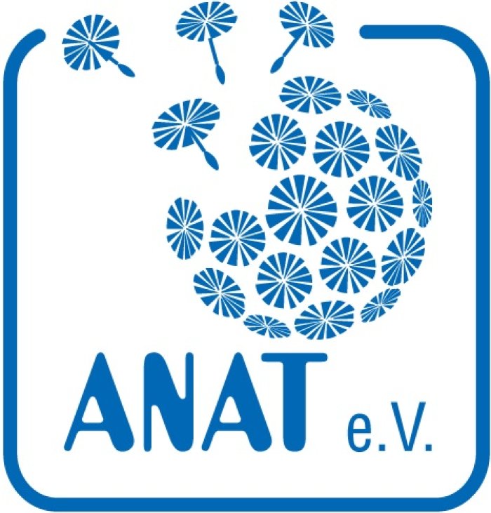 Vereinslogo ANAT e. V. Das Logo des Vereins ANAT e. V. zeigt eine stilisierte Pusteblume.