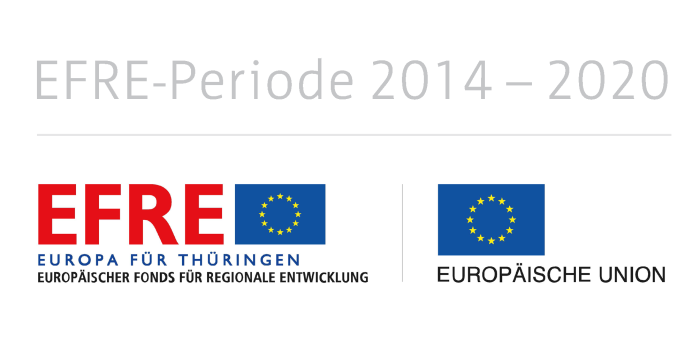 Schriftzüge Efre für Thüringen mit Europäische Union