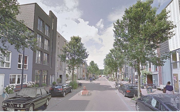 Perspektive Konzept Schlachthofgelände Visualisierung Straßenzug