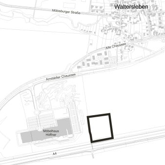 Dargestellt ist der Geltungsbereich der Ausgleichsfläche 