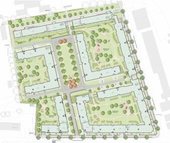 Äußere Oststadt - Projekt "Wohnquartier Alter Posthof" - Lageplan