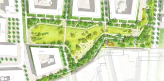 Äußere Oststadt - Projekt: Stadtteilpark Ost - Ausschnitt aus dem Lageplan