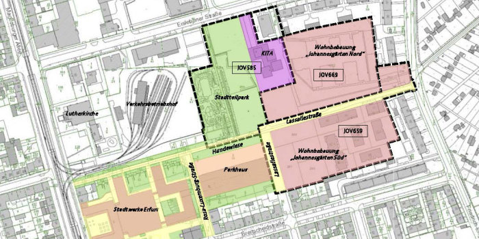 Übersichtsplan über das Neuordnungsgebiet "Johannesfeld"