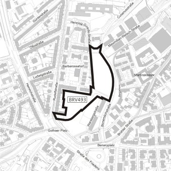 Bebauungsplan BRV493 „Brühl-Süd, Teil A“- Geltungsbereich