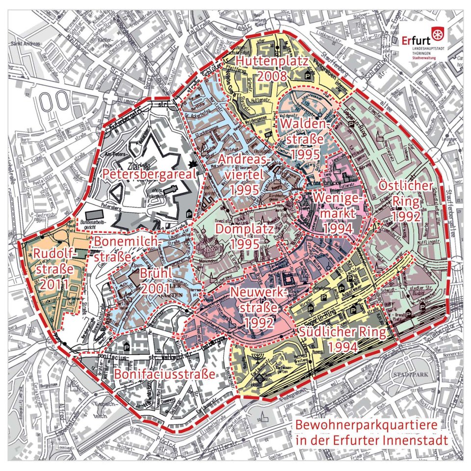 Bewohnerparken und Bewohnerparkgebiete | Erfurt.de