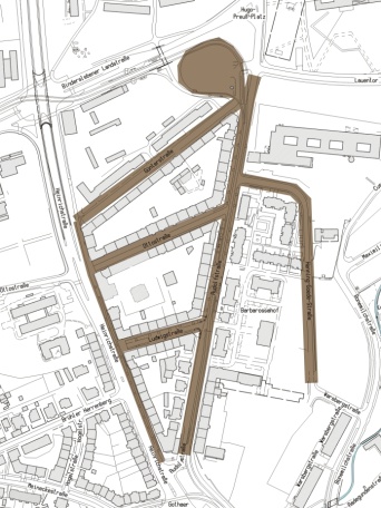 Es ist das Bewohnerparkgebiet L mit den einbezogenen Straßen dargestellt. 