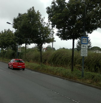 Foto: UVE-Verkehrslenkung: P+R © Stadtverwaltung Erfurt Straße mit P+R-Schild