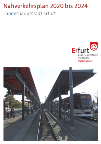 Titelbild Nahverkehrsplan 2020 – 2024 Straßenbahnhaltestelle