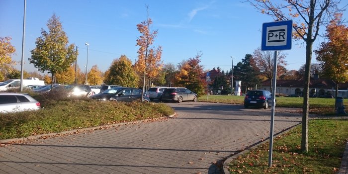 Auf dem Foto ist die Park-and-Ride-Anlage Hauptfriedhof zu sehen.