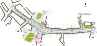 Lageplan zur Neugestaltung der Schlösserstraße.