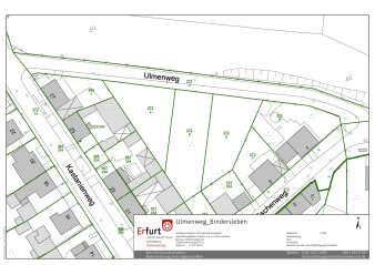 Objekt 607,  Ulmenweg in Bindersleben, Lageplan