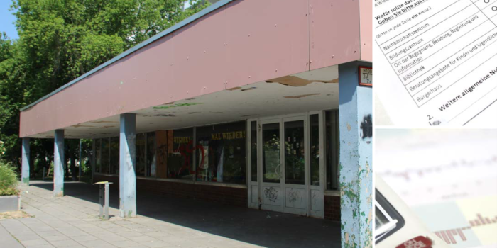 Interner Verweis: Bürgerbefragung Stadtteilzentrum Tungerstraße 8