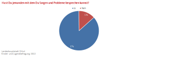 Kreisdiagramm: Die Darstellung zeigt ob es einen Ansprechpartner bei Problemen gibt.