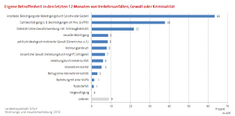 Balkendaigramm: Die Darstellung zeigt die erfahrene Kriminalität und Sonstiges