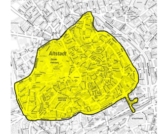 Karte: Die Abbildung zeigt den Erfurter Innenstadtbereich (Citymanagement).