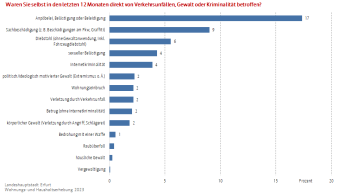 Balkendiagramm: Die Abbildung zeigt die negativen Erfahrungen der Befragten.