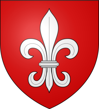 Wappen Stadt Lille Lillie auf rotem Schild