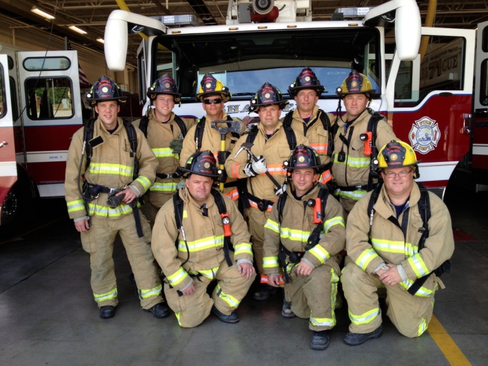 Neun Feuerwehrleute aus der Partnerstadt Shawnee