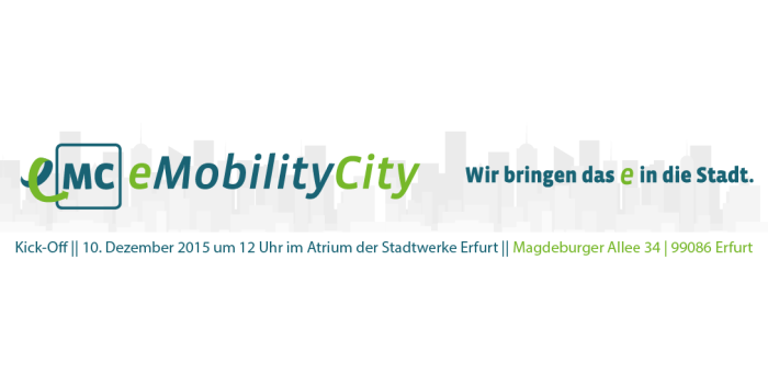 Banner zur Bekanntgabe der Gründungsveranstaltung des Netzwerks eMobility City