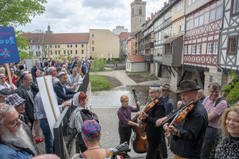 Gäste der Veranstaltung Thüringen trägt Kippa