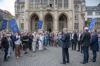 Gäste der Veranstaltung Thüringen trägt Kippa