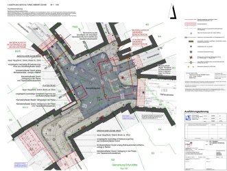 Benediktsplatz Lageplan Gestaltung Oberfläche PDF-Dokument Zeichnung