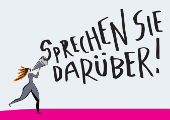 Text: Sprechen Sie darüber!