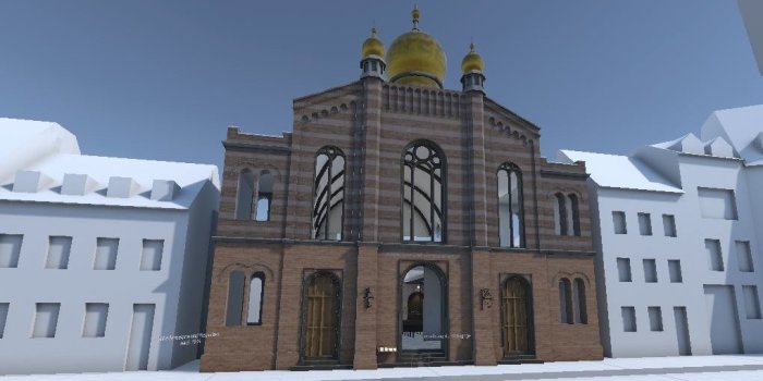 eine virtuelle Rekonstruktion der Großen Synagoge in Erfurt