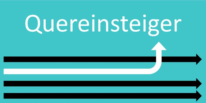 Grafik: Quereinsteiger © Stadtverwaltung Erfurt / Grit Kästner Grafik mit verschiedenen Pfeil und dem Schriftzug "Quereinsteiger"