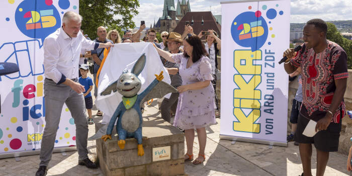 Neue Kika-Figur: Fledermaus „Fidi“ begrüßt Kinder auf dem Petersberg