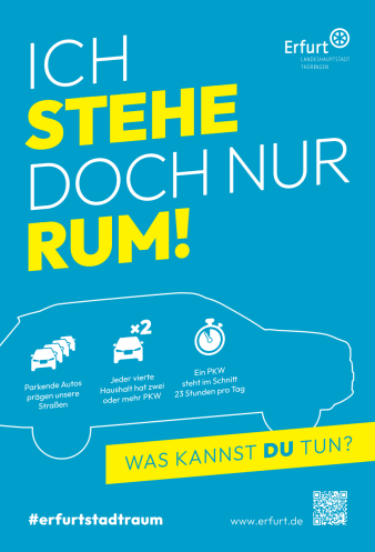 "Ich stehe doch nur rum!" lautet das Plakatmotiv im Februar.